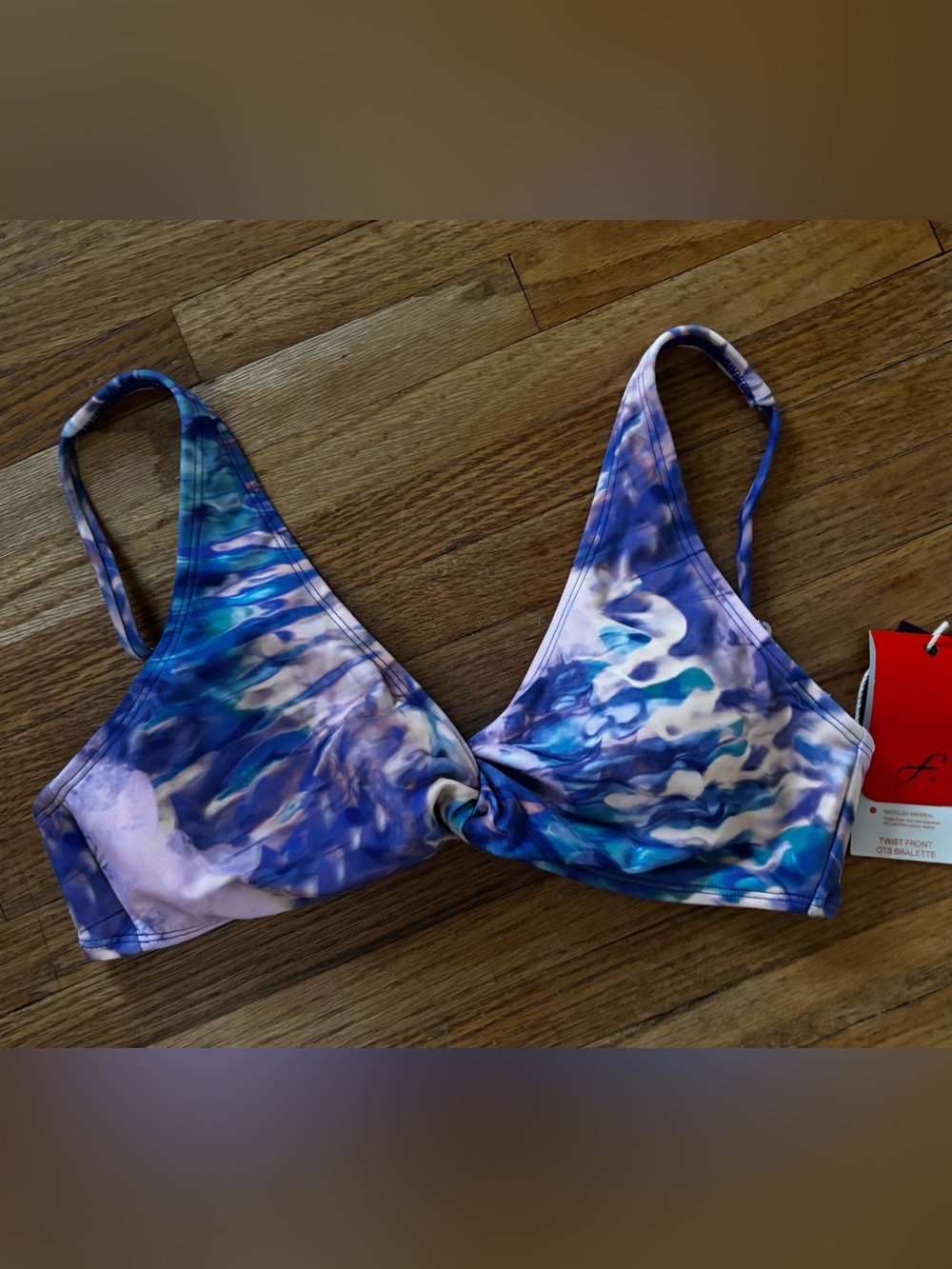 Freely Twist Front OTS Bralette - Blue/Purple